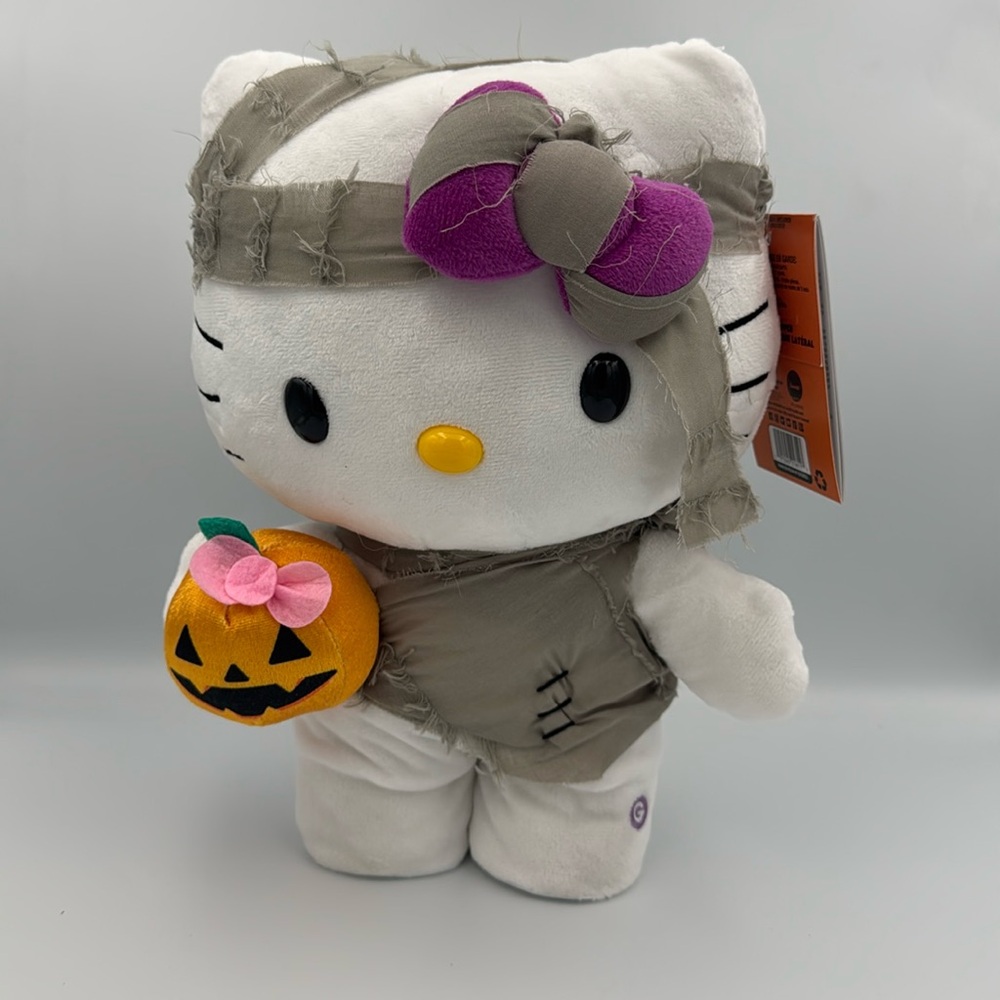 Hello Kitty Halloween Mummy Animated Side Stepper Plush NWT‎ Sanrio 12"